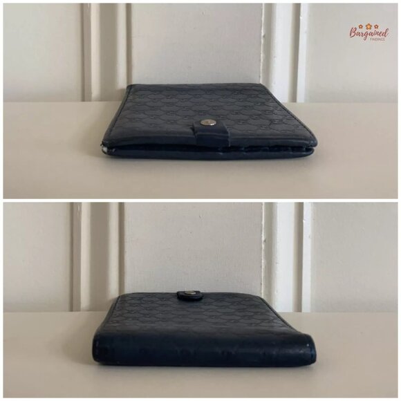 Authentic GUCCI Gray/Blue Microguccissima Leather Bifold Men's Wallet - 365477 - Picture 6 of 11